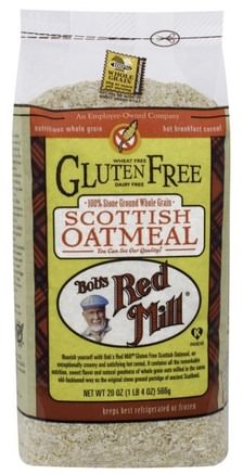Scottish Oatmeal, Gluten Free, 20 oz (566 g) by Bobs Red Mill-Mat, Mat, Havre Havregryn