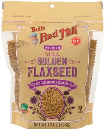 Whole Golden Flaxseed, 13 oz (368 g) by Bobs Red Mill-Kosttillskott, Linfrö