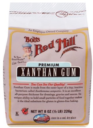 Xanthan Gum, Gluten Free, 8 oz (1/2 lb) 226 g by Bobs Red Mill-Kosttillskott, Fiber, Xantangummi, Mat, Bakhjälpmedel