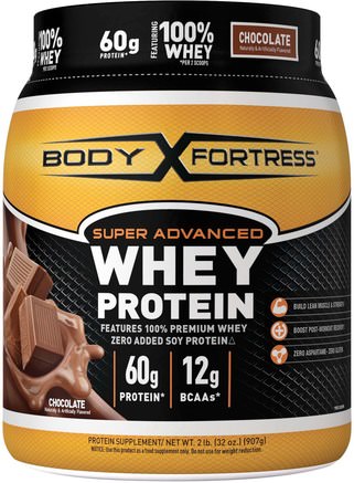 Super Advanced Whey Protein, Chocolate, 32 oz (907 g) by Body Fortress-Kosttillskott, Vassleprotein, Sport