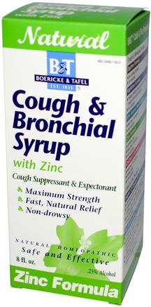 Cough & Bronchial Syrup, with Zinc, 8 fl oz by Boericke & Tafel-Hälsa, Kall Influensa Och Virus, Kall Och Influensa, Kosttillskott, Homeopati Hosta Kyla Och Influensa