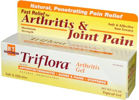 Triflora Arthritis Gel, 2.75 oz by Boericke & Tafel-Hälsa, Smärtlindring, Homeopati Smärtstillande