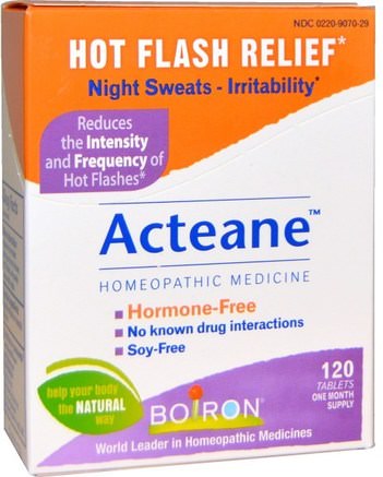 Acteane, 120 Tablets by Boiron-Hälsa, Kvinnor, Klimakteriet, Kosttillskott, Homeopati Kvinnor