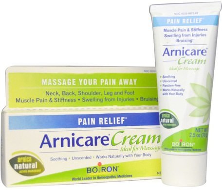 Arnicare Cream, Pain Relief, Unscented, 2.5 oz (70 g) by Boiron-Örter, Arnica Montana, Blåmärken, Kontusioner