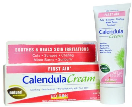 Calendula Cream, First Aid, 2.5 oz (70 g) by Boiron-Skönhet, Ansiktsvård, Solbränna Solskydd, Calendula, Hälsa, Skador Brännskador