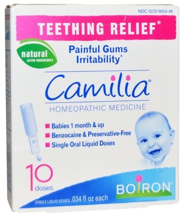 Camilia, Teething Relief, 10 Doses.034 fl oz Each by Boiron-Barns Hälsa, Barnbidrag, Barn