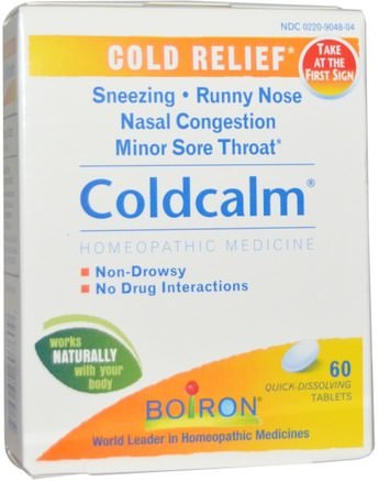 Coldcalm, 60 Quick-Dissolving Tablets by Boiron-Kosttillskott, Homeopati, Kall Influensa Och Viral, Kall Och Influensa