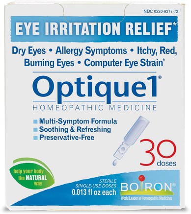 Optique 1, Eye Irritation Relief, 30 Doses, 0.013 fl oz Each by Boiron-Hälsa, Ögonvård, Synvård, Ögondroppar, Sinus Och Allergi