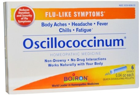 Oscillococcinum, 6 Doses, 0.04 oz Each by Boiron-Hälsa, Kall Influensa Och Virus, Kall Och Influensa, Kosttillskott, Homeopati Hosta Kyla Och Influensa