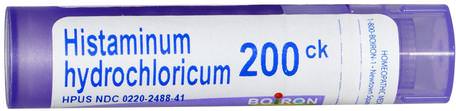 Single Remedies, Histaminum Hydrochloricum, 200CK, 80 Pellets by Boiron-Kosttillskott, Homeopatiallergier