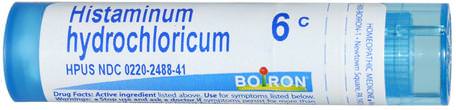 Single Remedies, Histaminum Hydrochloricum, 6C, Approx 80 Pellets by Boiron-Kosttillskott, Homeopati