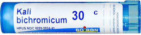 Single Remedies, Kali Bichromicum, 30C, Approx 80 Pellets by Boiron-Hosta Och Hals, Kyla Och Influensa