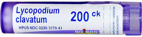 Single Remedies, Lycopodium Clavatum, 200CK, Approx 80 Pellets by Boiron-Kosttillskott, Homeopati