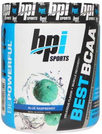 Best BCAA, Blue Raspberry, 10.58 oz (300 g) by BPI Sports-Kosttillskott, Aminosyror, Bpi Sportmuskel, Bcaa (Förgrenad Kedjaminosyra)