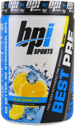 Best Pre Workout, Blue Lemon Ice, 11.11 oz (315 g) by BPI Sports-Hälsa, Energi, Sport