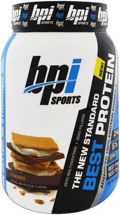 Best Protein, Advanced 100% Protein Formula, SMores, 2.2 lbs (986 g) by BPI Sports-Sport, Kosttillskott, Vassleprotein