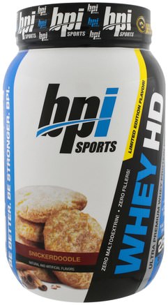Whey HD, Ultra Premium Protein Powder, Snickerdoodle, 2.04 lbs (925 g) by BPI Sports-Kosttillskott, Vassleprotein, Sportprotein
