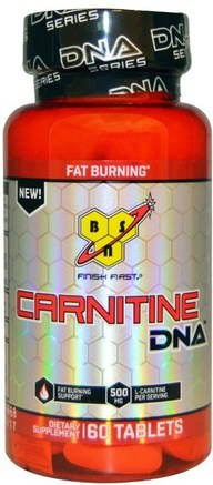 Carnitine DNA, 500 mg, 60 Tablets by BSN-Kosttillskott, Aminosyror, L Karnitin, L Karnitintartrat, Viktminskning, Kost, Fettbrännare