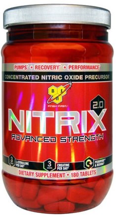 Nitrix 2.0, Concentrated Nitric Oxide Precursor, 180 Tablets by BSN-Sport, Träning, Sport