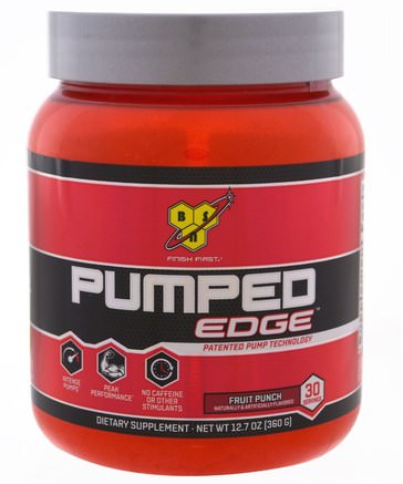 Pumped Edge, Fruit Punch, 12.7 oz (360 g) by BSN-Sport, Träning