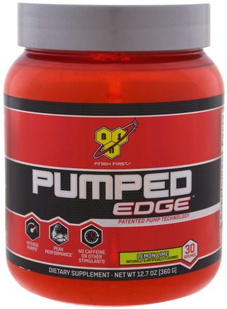 Pumped Edge, Lemon Lime, 12.7 oz (360 g) by BSN-Sport, Träning