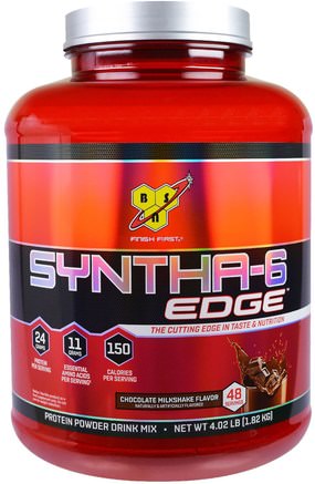 Syntha-6 Edge, Protein Powder Drink Mix, Chocolate Milkshake Flavor, 4.02 lb (1.82 kg) by BSN-Sverige