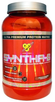 Syntha-6, Protein Powder Drink Mix, Chocolate Milkshake, 2.91 lbs (1.32 kg) by BSN-Kosttillskott, Protein