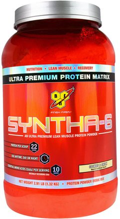 Syntha-6, Protein Powder Drink Mix, Cookies and Cream, 2.91 lbs (1.32 kg) by BSN-Sport, Sport, Protein