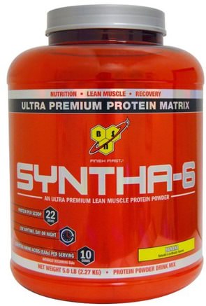 Syntha-6, Ultra Premium Protein Matrix, Banana, 5.0 lbs (2.27 kg) by BSN-Kosttillskott, Protein