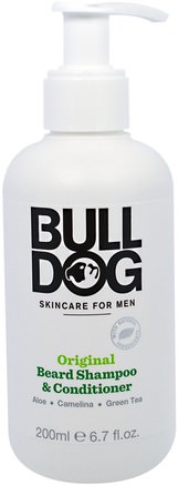 Original Beard Shampoo & Conditioner, 6.7 fl oz (200 ml) by Bulldog Skincare For Men-Bad, Skönhet, Hår, Hårbotten, Schampo, Balsam