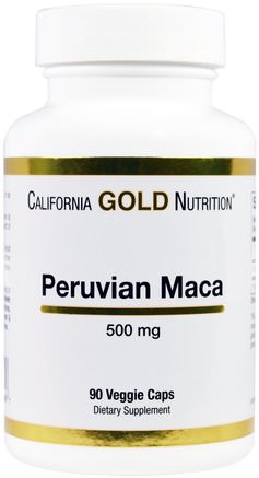 CGN, Peruvian Maca, 500 mg, 90 Veggie Caps by California Gold Nutrition-Cgn Maca, Tillskott, Adaptogen