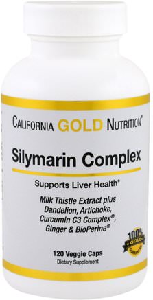 CGN, Silymarin Complex, Milk Thistle Extract Plus, 300 mg, 120 Veggie Caps by California Gold Nutrition-Cgn Mjölk Tistel, Hälsa, Mjölk Tistel (Silymarin)