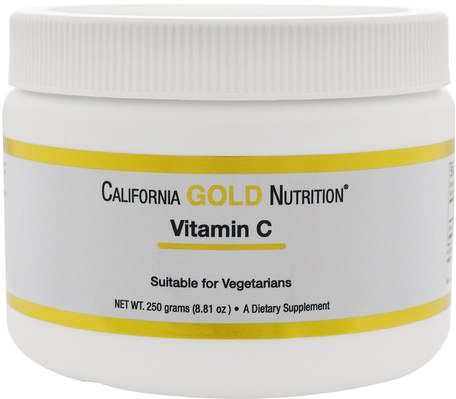 CGN, Vitamin C, 8.81 oz (250 g) by California Gold Nutrition-Vitaminer, Vitamin C, Vitamin C-Pulver Och Kristaller