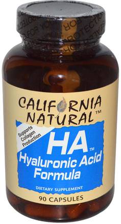 HA, Hyaluronic Acid Formula, 90 Capsules by California Natural-Hälsa, Kvinnor, Anti-Åldrande, Hyaluron