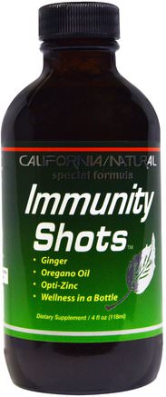 Immunity Shots, 4 fl oz (118 ml) by California Natural-Hälsa, Kall Influensa Och Virus, Immunförsvar