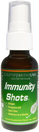 Immunity Shots Spray, 1 oz (30 ml) by California Natural-Hälsa, Kall Influensa Och Virus, Immunförsvar