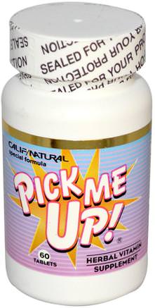 Pick Me Up! Herbal Vitamin, 60 Tablets by California Natural-Hälsa, Energi