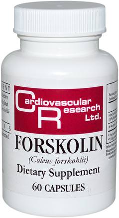 Forskolin, 60 Capsules by Cardiovascular Research Ltd.-Hälsa, Coleus Forskohlii
