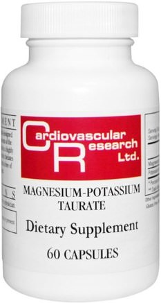 Magnesium-Potassium Taurate, 60 Capsules by Cardiovascular Research Ltd.-Kosttillskott, Mineraler, Magnesiumkalium