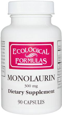 Monolaurin, 300 mg, 90 Capsules by Cardiovascular Research Ltd.-Kosttillskott, Efa Omega 3 6 9 (Epa Dha), Hälsa
