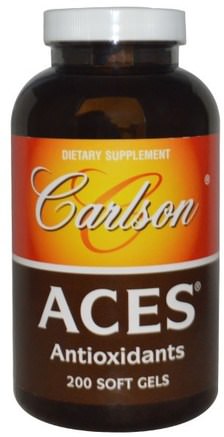 ACES, 200 Softgels by Carlson Labs-Kosttillskott, Antioxidanter, Vitaminer