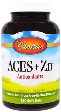 Aces + Zn, 120 Soft Gels by Carlson Labs-Kosttillskott, Antioxidanter, Vitaminer
