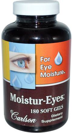 Moisture-Eyes, 180 Soft Gels by Carlson Labs-Hälsa, Ögonvård, Visionvård, Vision
