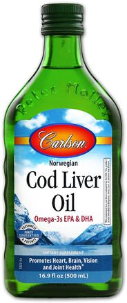 Norwegian Cod Liver Oil, Regular Unflavored, 16.9 fl oz (500 ml) by Carlson Labs-Kosttillskott, Efa Omega 3 6 9 (Epa Dha), Fiskolja, Torskleveroljevätska