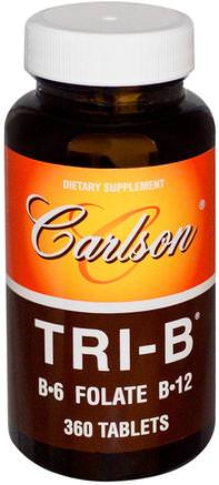 Tri-B, Vitamin B Complex, 360 Tablets by Carlson Labs-Vitaminer, Vitamin B