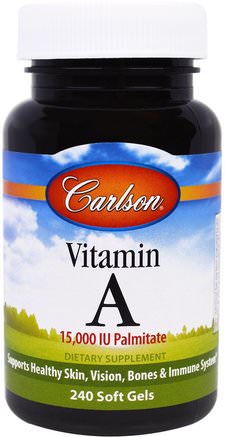 Vitamin A, 15.000 IU, 240 Soft Gels by Carlson Labs-Vitaminer, Vitamin A