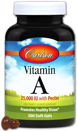 Vitamin A, 25.000 IU, 300 Softgels by Carlson Labs-Vitaminer, Vitamin A