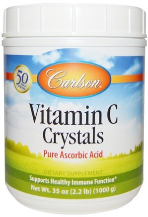 Vitamin C Crystals, 35 oz (1000 g) by Carlson Labs-Vitaminer, C-Vitamin Och Kristaller