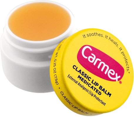 Classic Lip Balm, Medicated, 0.25 oz (7.5 g) by Carmex-Bad, Skönhet, Läppvård, Läppbalsam
