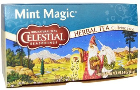 Mint Magic Herbal Teas, Caffeine Free, 20 Tea Bags, 1.4 oz (41 g) by Celestial Seasonings-Himmelska Kryddor